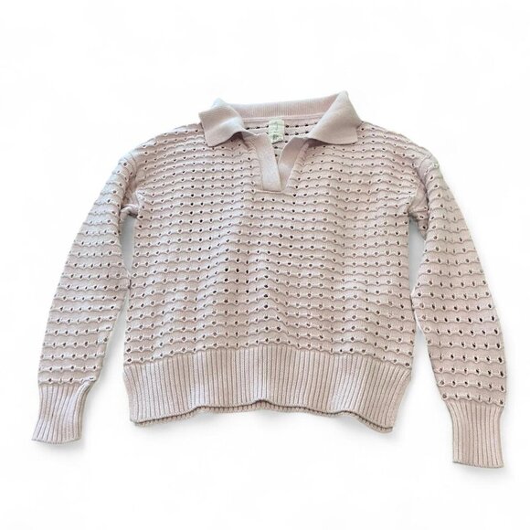 Joie Light Pink Crochet Sweater Size Small - Picture 1 of 3